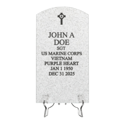 Veteran Grey Headstone Plaque